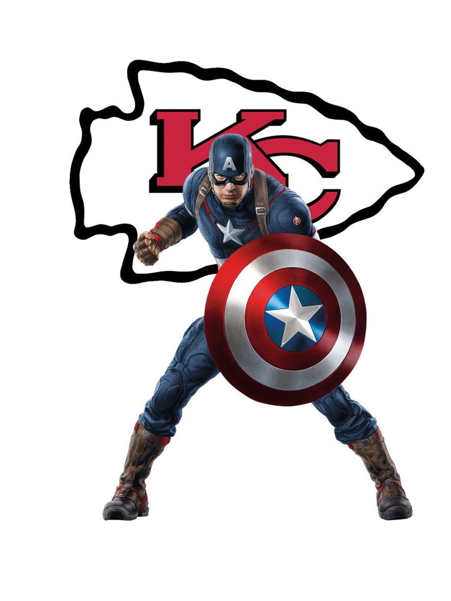 Kansas City Chiefs Captain America Logo vinyl decal